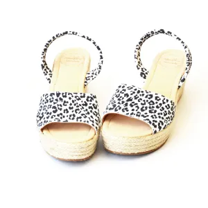 SAMPLE SALE Cleo Leopard mid height wedge