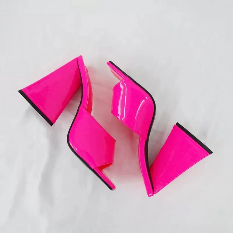 Square Peep Toe Mules