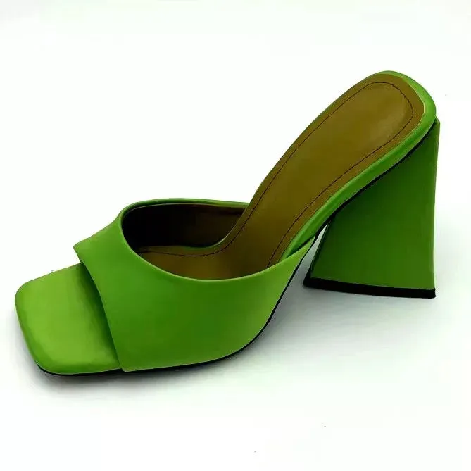 Square Peep Toe Mules