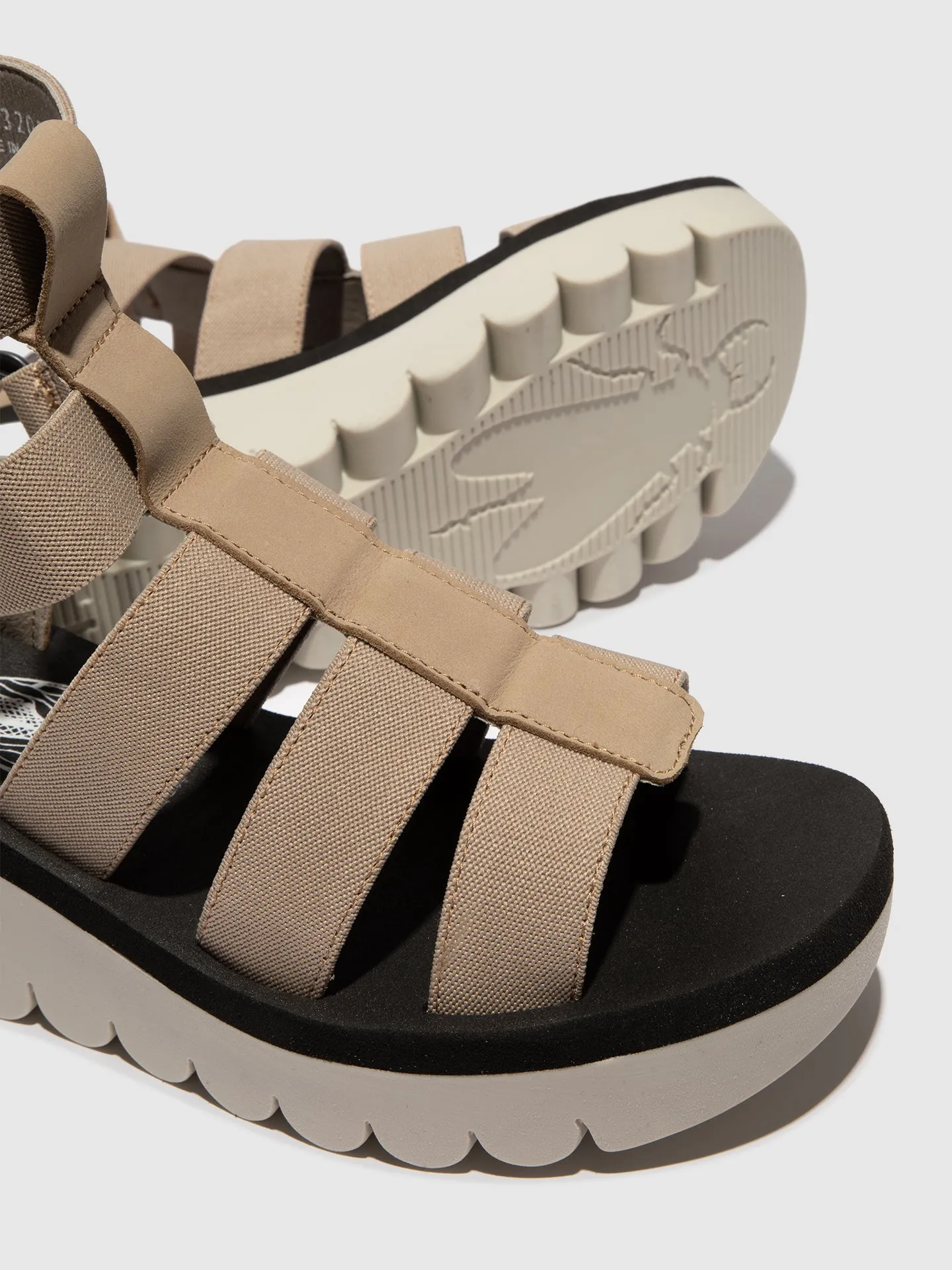 Strappy Sandals YUFI032FLY CLOUD/BEIGE/BLACK