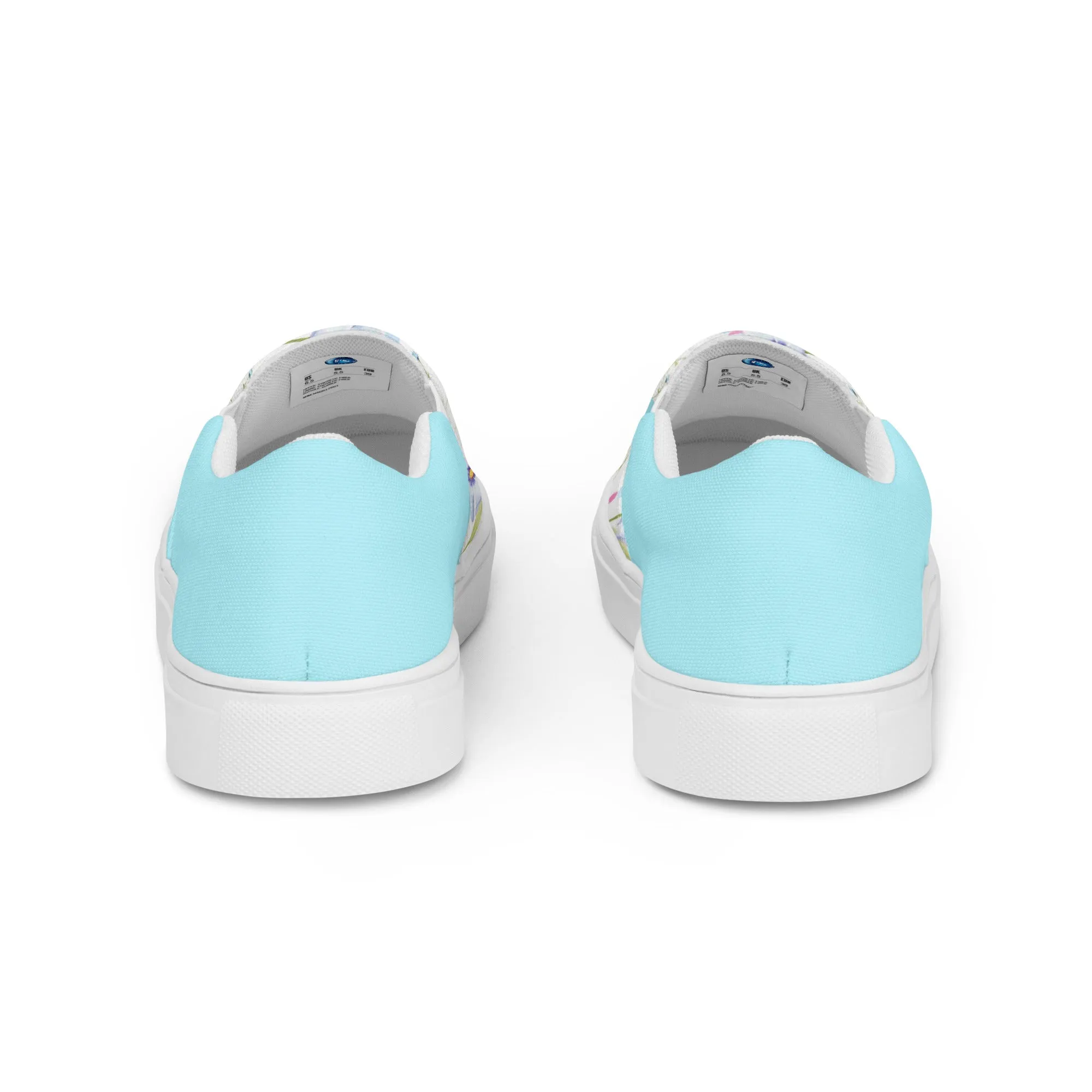 Sweet Flowers women's slip-on canvas shoes