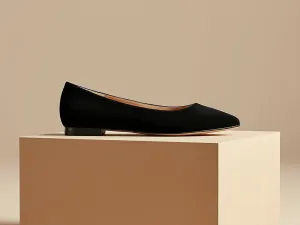 VERONICA • Custom Fitted Bespoke Ballet Flats • BLACK