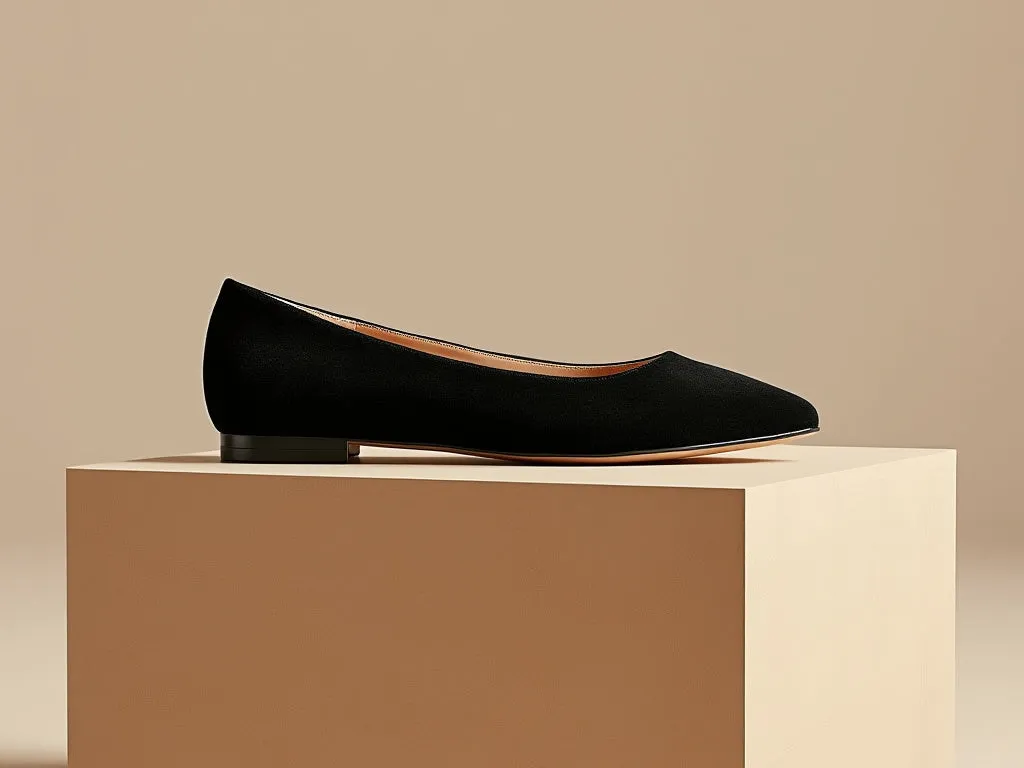 VERONICA • Custom Fitted Bespoke Ballet Flats • BLACK