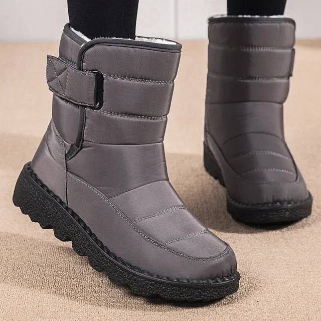 Women's Winter Waterproof Low Heel Ankle Boots Clearance